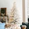 Glitzhome® 9ft Pre-Lit Flocked Full Fir Artificial Christmas Tree, Multicolor LED Lights